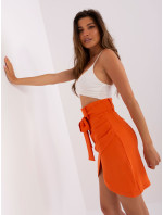 Oranžová asymetrická sukňa