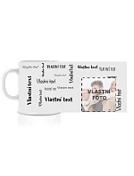 Personalizovaný klasický biely hrnček s objemom 300 ml s textom a fotografiou Personalizovaný klasický biely hrnček s objemom 300 ml s textom a fotografiou