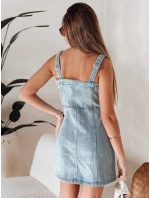 Džínsové mini šaty bez ramienok SEWIKA modré FashionStreet EY2586