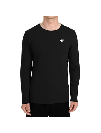 Pánske tričko 4F Longsleeve M611 deep black 4FWMM00TLONM611 20S pánske Pánske tričko 4F Longsleeve M611 deep black 4FWMM00TLONM611 20S pánske
