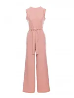 B256 Kombinéza bez rukávov s vreckami - ružová B256 Kombinéza bez rukávov s vreckami - ružová