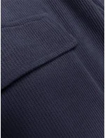 Tmavomodrý casual komplet s nohavicami typu cargo (AMG-338A)