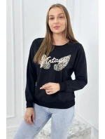 Mikina s potlačou čierna