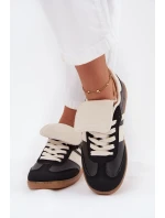 Niskie Sneakersy Damskie Z Wywiniętym Językiem Czarne Ardira