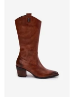 Kožený vyhrievaný podpätok Zazoo 70155 Brown Kožený vyhrievaný podpätok Zazoo 70155 Brown