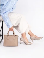 Štýlové dámske hnedé lodičky na ihlovom podpätku Štýlové dámske hnedé lodičky na ihlovom podpätku