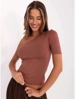 Dámske hnedé tričko na jedno rameno (190101) Dámske hnedé tričko na jedno rameno (190101)