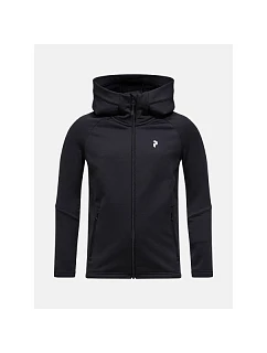 Detská mikina PEAK PERFORMANCE Jr Rider Essentials Zip Hood, čierna