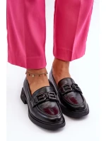 Elegantné dámske kožené mokasíny Black Triana