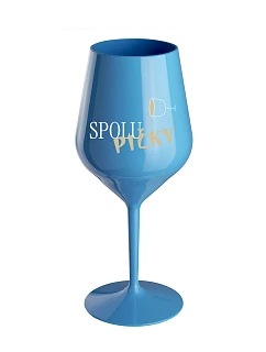SPOLUPIČKY – modrá nerozbitná pohár na víno 470 ml