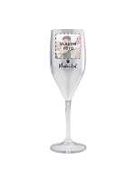 Personalizovaná nerozbitná pohár na prosecco s fotografiou domáceho maznáčika a textom Personalizovaná nerozbitná pohár na prosecco s fotografiou domáceho maznáčika a textom