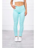 Dámske džínsové nohavice 2639 Tyrkysová - Kesi