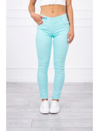 Dámske džínsové nohavice 2639 Tyrkysová - Kesi