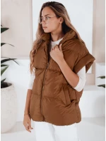 Dámska prešívaná vesta NIMIA camel FashionStreet TY3249
