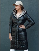 Dámsky prešívaný zimný kabát s kapucňou GRACE čierny FashionStreet TY4501