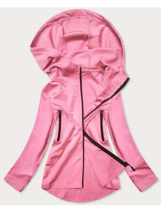 Svetloružová mikina s asymetrickou spodnou časťou (HD153-25)