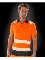 Result R 501X Bezpečnostná polokošeľa 30.501X fluorescenčná oranžová/čierna