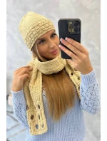 Dámska súprava so šálom Maja K327 beige