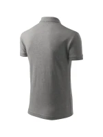 Pánske tričko Pique Polo tmavo šedé