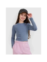 Dievčenský úzky top s dlhým rukávom 4F 4FJWSS25TLONF430-32S