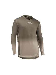 Cyklistické tričko NORTHWAVE Edge 2 Jersey L/s, hnedé