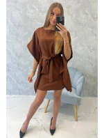 Oversize hnedé netopierie šaty Oversize hnedé netopierie šaty