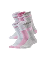 Ponožky Nike Everyday Cush Crew pre mladých Biela, ružová, sivá CK7302 905 Ponožky Nike Everyday Cush Crew pre mladých Biela, ružová, sivá CK7302 905