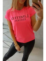 Limitovaná edícia blúzky ružová neón+čierna