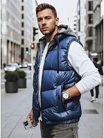 Pánska tmavomodrá vesta FashionStreet TX4143