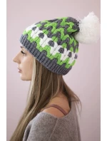 Dámska čiapka Laila K283 graphite+green neon