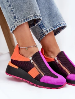 Skórzane Sneakersy Na Koturnie Maciejka 06853-15 Czarne