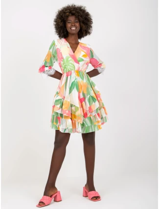 Šaty DHJ SK 0997 1.33X bielo-ružové