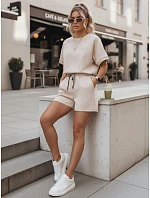 Dámsky letný set s motýľom z mäkkej viskózy v béžovej farbe FashionStreet AY1191