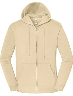 Fruit of the Loom Iconic Premium Hooded Sweat Jacket Mikina s kapucňou z hrubej bavlny 16.2286 desert sand Fruit of the Loom Iconic Premium Hooded Sweat Jacket Mikina s kapucňou z hrubej bavlny 16.2286 desert sand