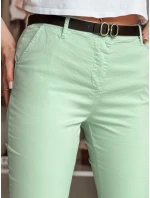 Dámske nohavice chinos s opaskom LINESKA mint FashionStreet UY2574