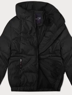 Čierna prešívaná bunda so stojačikom Miss TiTi (2481)