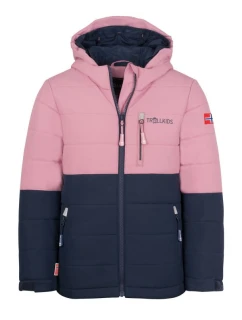 Trollkids Detská zimná bunda Hemsedal Snow Jacket XT ski pink/green (513-232)