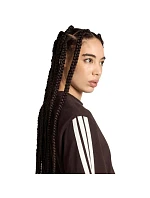 Dámske tričko adidas Essentials 3-Stripes Boyfriend, tmavo hnedé, KX0794