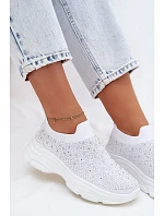 Dámské Sportovní Textilní Baleríny s Dekorací Bílé Melorae