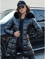 WINTERZIP dámska prešívaná zimná bunda s kapucňou čierna FashionStreet TY4565