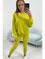 3-dielny set blúzka + top + legíny kivi 3-dielny set blúzka + top + legíny kivi