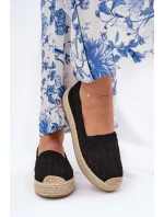 Espadryle Damskie Na Platformie Vinceza 17392 Czarne