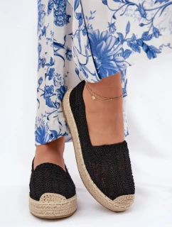 Espadryle Damskie Na Platformie Vinceza 17392 Czarne