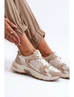 Béžové dámske tenisky športové topánky Kildia