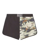 Pánske kúpacie kraťasy A09681 0SHAL E4944 khaki/čierna - Diesel