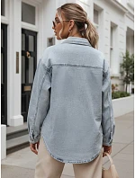 Dámska džínsová košeľa s vreckami, svetlo modrá, FashionStreet DY0492 Dámska džínsová košeľa s vreckami, svetlo modrá, FashionStreet DY0492