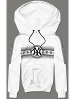 Biela pánska mikina s kapucňou (8B1100-1) Biela pánska mikina s kapucňou (8B1100-1)