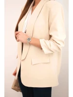 Bunda s klopami elegantná béžová Bunda s klopami elegantná béžová